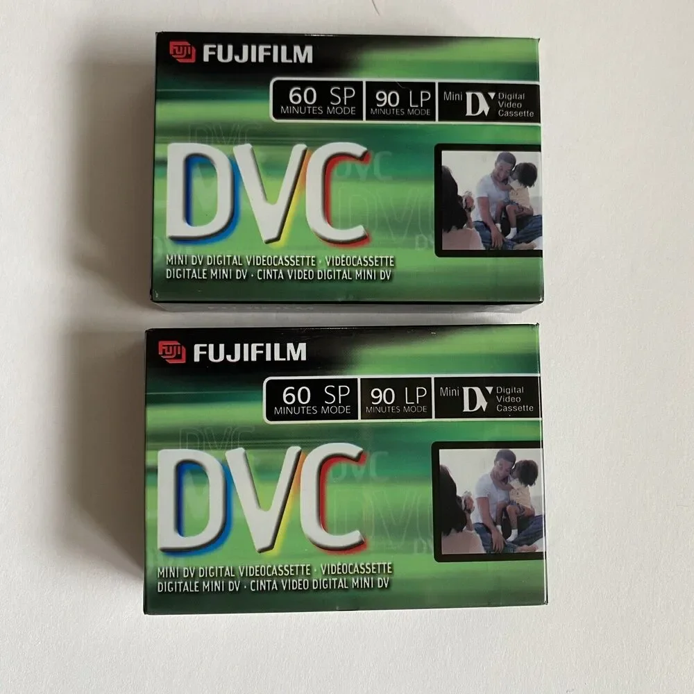 Lot Of 2 Fujifilm DVC Mini DV Digital Videocassette SP 60 Min LP 90 Min NEW